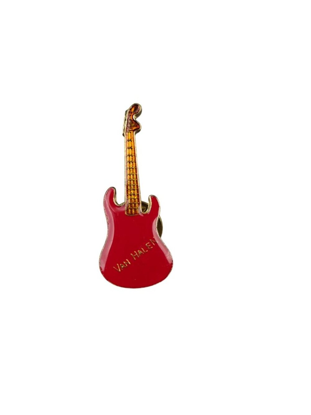 Vintage Van Halen Lapel Pin Red Guitar Enamel Collectible Music Rock 'n Roll